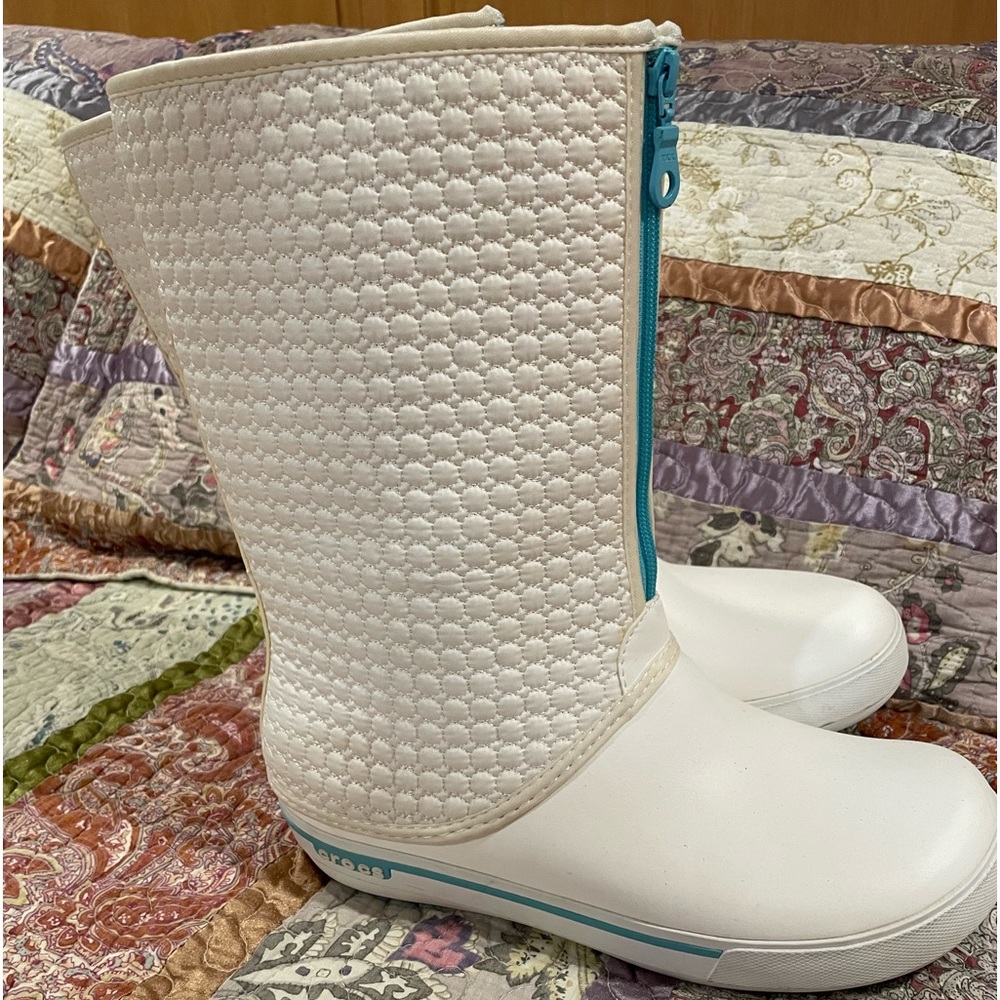 White Crocs Winter Boots